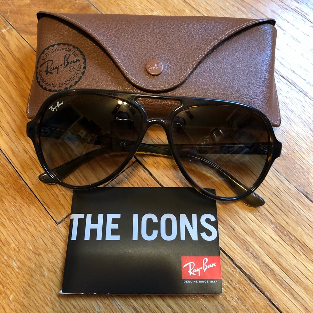Ray-Ban Unisex Brow Bar Aviator Sunglasses, 59mm - Picture 2 of 3